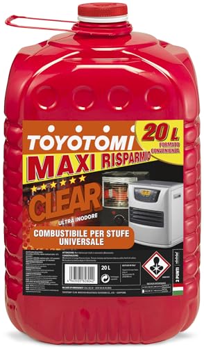 Toyotomi CLEAR20L Ultra Geruchsneutral, Brennstoff kompatibel mit allen elektrischen oder mechanischen Öfen, Japanische Exzellenz, Max. Einsparung 20 Liter von Toyotomi