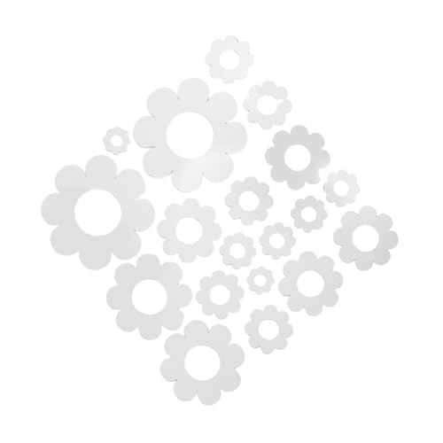 1 Satz Blumen Wandaufkleber für Kinderzimmer Selbstklebende Wanddekoration Silber Anzubringen Abnehmbar für Wohnzimmer Schlafzimmer von Toyvian