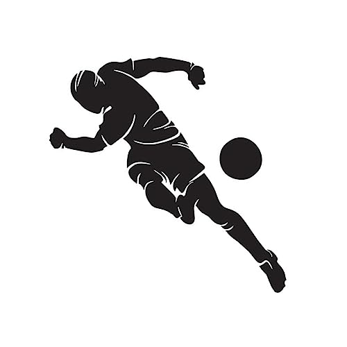 1 Stück Selbstklebendes Wandtattoo Fußball Wandaufkleber Sportdekoration für Kinderzimmer Gym Studium Langlebig Design Anzubringen Rückstandsfrei Abziehbar von Toyvian
