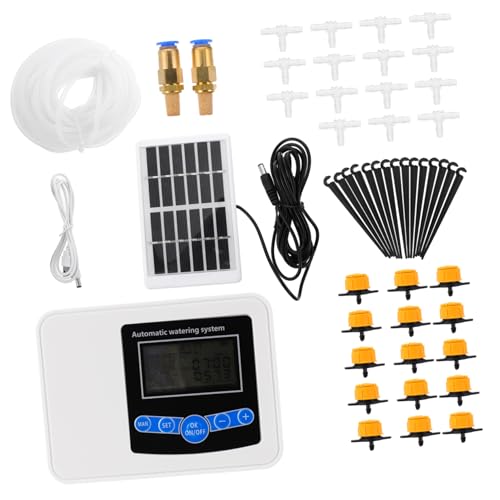 1Satz Doppelpumpen Bewässerungstimer mit Großem Display Solar und USB Ladefunktion für Gartenbewässerung Pflanzenpflege Sekunden Bewässerungszeit 1Satz Doppelpumpen Bewässerungstimer mit Großem Display Solar und USB Ladefunktion für Gartenbewässerung Pflanzenpflege Sekunden Bewässerungszeit von Toyvian