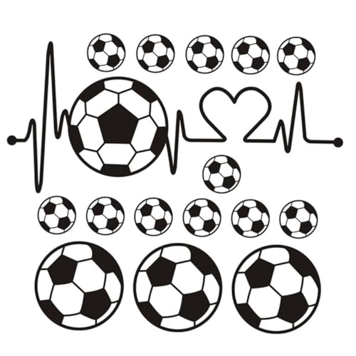 2 Sätze Fussball Wandaufkleber Selbstklebende Sport Wandtattoos für Kinderzimmer Wohnzimmer und Spielzimmer Dekorative Wandsticker für Fußballfans von Toyvian