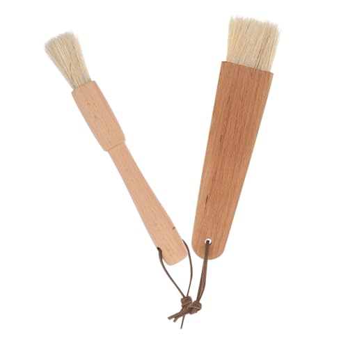 2 Stück Backpinsel, Bastpinsel Mit Holzgriff, Baster, Kochutensilien Für Gebäck, Bbq, Backen, Barbecue, Öl, Sauce, Marinade von Toyvian