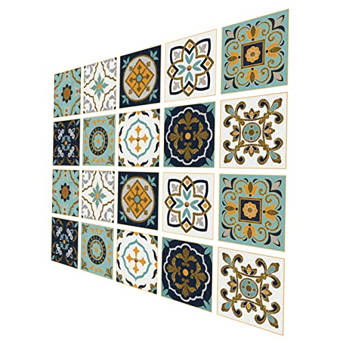 20 Stück Vintage Fliesenaufkleber Selbstklebend Ölbeständig für Bad Wohnzimmer Dekorative Wandsticker für Diy Projekte 20 Stück Vintage Fliesenaufkleber Selbstklebend Ölbeständig für Bad Wohnzimmer Dekorative Wandsticker für Diy Projekte von Toyvian