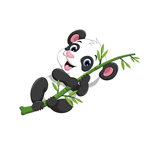 Panda Wandaufkleber PVC Selbstklebende Tierdeko für Kinderzimmer Einfache Anwendung Sichere Materialien für Glatte Wände von Toyvian
