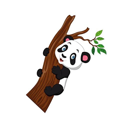 Panda Wandaufkleber für Kinderzimmer PVC Tier Sticker für Wanddeko Selbstklebend für Glatte Oberflächen Sicher Anzubringen von Toyvian