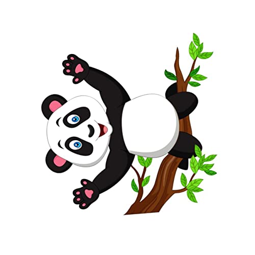 Panda Wandsticker Kinderzimmer PVC Tieraufkleber Selbstklebend Abnehmbare Wanddekoration für Wohnräume für Glatte Wände Fliesen von Toyvian