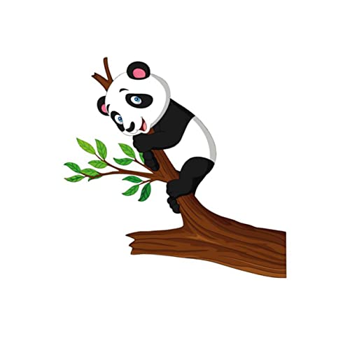 Panda Wandtattoo PVC für Kinderzimmer Selbstklebende Tiermotiven Wandaufkleber Dekoration für Glatte Wände von Toyvian