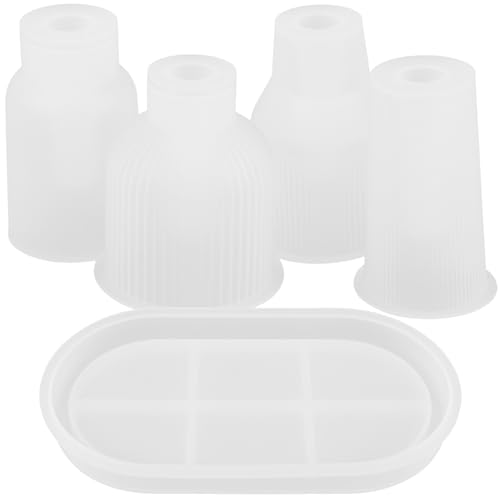 Toyvian 1 Satz Blumenvase Silikonform Set DIY Vase Gießform für Epoxidharz Tray Einfache Handhabung Leicht und Tragbar für Kreative Bastelprojekte von Toyvian