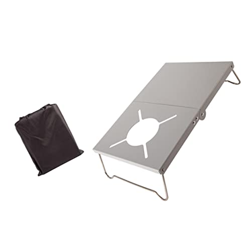 Toyvian 1 Satz Brennerunterstützung Campingtisch Reisen Einzel Falten Für Faltbar Tragbar Campingkocherständer Camping-kochtisch Camping -klappständer Campingbrennerständer Silber von Toyvian