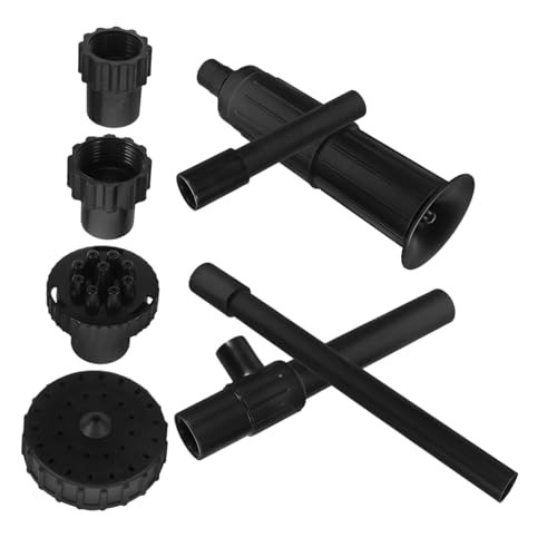 Toyvian 1 Satz Brunnenkopf Wasser geformt klein Düse für Gartenbrunnen drinnen im Freien Brunnenköpfe Ersatz-Sprinklerköpfe Pool-Sprinkler-Brunnen Sprühkopf Plastik Black von Toyvian