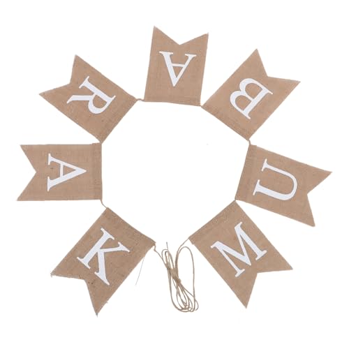 Toyvian 1 Satz Eid Mubarak Banner Teiliges Hängedekoration für Ramadan Feier Wanddeko für Festliche Partys und Arabische Feiertage mit Rustikalem Design von Toyvian