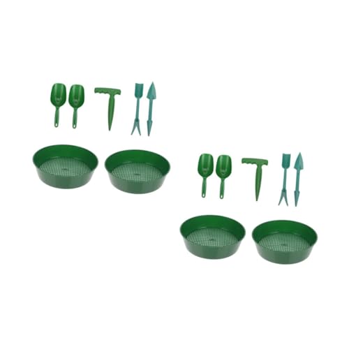 Toyvian 1 Satz Gartenwerkzeug-Set klein Gartenwerkzeuge Schaufel Sichtung Gartensiebe Bodensieb Werkzeug zum Graben von Erde Gartenpflanzwerkzeug Gartenmaschensieb pp Green von Toyvian