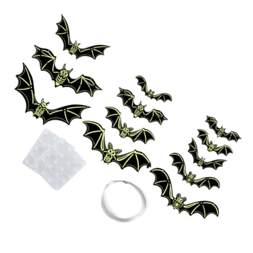 Toyvian 1 Satz Halloween Nachtlichter Leuchtende Dekoration für Halloween Doppelseitige Pet Aufkleber Gruselige für Partys und für und Außenbereich von Toyvian