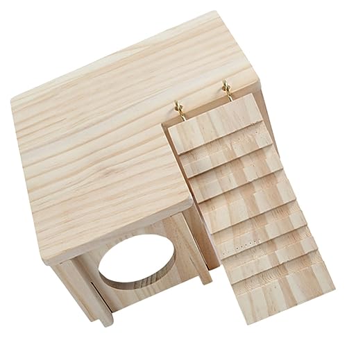Toyvian Hamster Hideout Holzhaus Hamster Home Cage Carrier Hideaway Bequemes Bett Sicher Für Haustier Toyvian Hamster Hideout Holzhaus Hamster Home Cage Carrier Hideaway Bequemes Bett Sicher Für Haustier von Toyvian