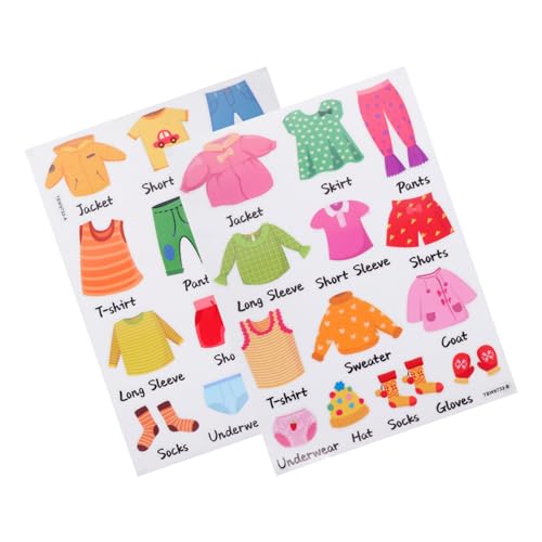 Toyvian 1 Satz Kleidung Klassifikation Etiketten Aufkleber für Selbstklebende Sticker zur Organisation im Kleiderschrank mit Bildern und Texten für Kinderzimmer Dekoration Toyvian 1 Satz Kleidung Klassifikation Etiketten Aufkleber für Selbstklebende Sticker zur Organisation im Kleiderschrank mit Bildern und Texten für Kinderzimmer Dekoration von Toyvian