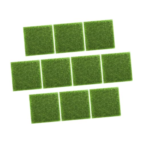 Toyvian 1 Satz Kunstrasen Grasteppich Outdoor-Teppich Matten Rasengras Gras Künstlich Rasenflächen Synthetisches Gras Großes Künstliches Gras Gefälscht Falsches Gras Grün 10 Stück von Toyvian