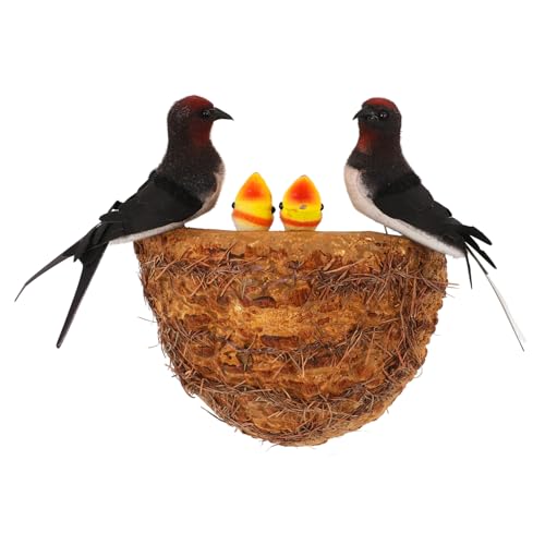 Toyvian 1satz Künstliches Vogelnest Mit Schwalbenfiguren Wandornament Für Garten Und Innendekoration Nest Küken Klebeband Details Leicht Und Vielseitig Einsetzbar Toyvian 1satz Künstliches Vogelnest Mit Schwalbenfiguren Wandornament Für Garten Und Innendekoration Nest Küken Klebeband Details Leicht Und Vielseitig Einsetzbar von Toyvian
