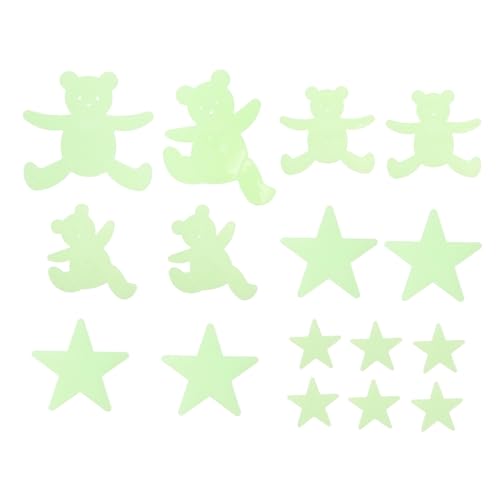 Toyvian 1 Satz Luminous Bear Shape Wandtattoos Selbstklebende Aufkleber Für Kinderzimmer Leuchtende Wanddekoration Sicher Harz Für Partys Verspielte Räume 28 Stück von Toyvian