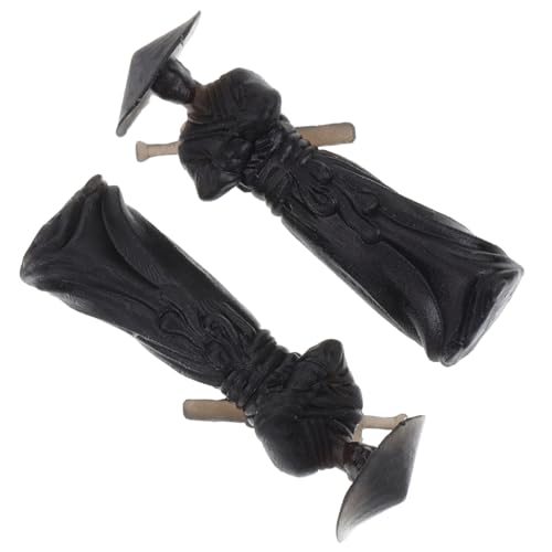 Toyvian 1 Satz Mini Ninja Figuren Resin Deko Figuren Für Landschaften Schwarz Tischdekoration Für Büro Und Zuhause Verarbeitet Harmonisches Design 2 Stück von Toyvian