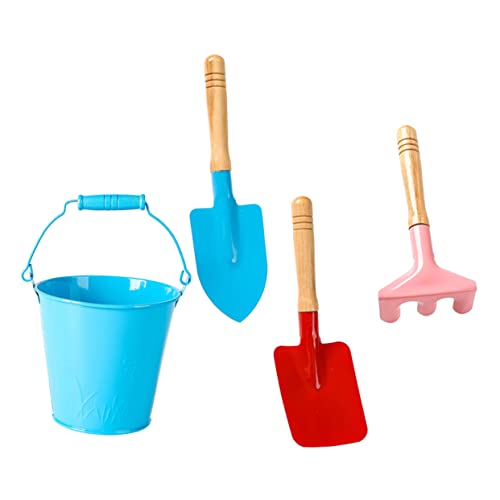 Toyvian 1 Satz -Mini-Rechen gartenwerkzeug gartengeräte gartenwerkzeuge gartendeko rostoptik gartenset für Pflanzwerkzeuge Mini Hacke Minihacke Holz Blue von Toyvian