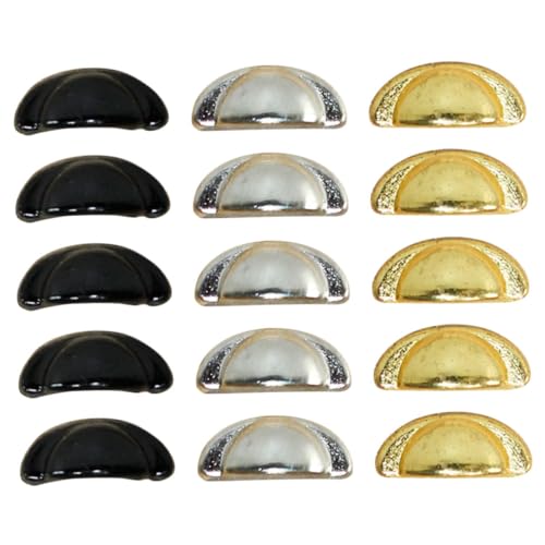 Toyvian 15stücke Teiliges Miniatur Möbelgriffe Für Miniatur Zubehör Hochwertige Gold Silber Schwarz Für Türen Und Möbeldekoration von Toyvian