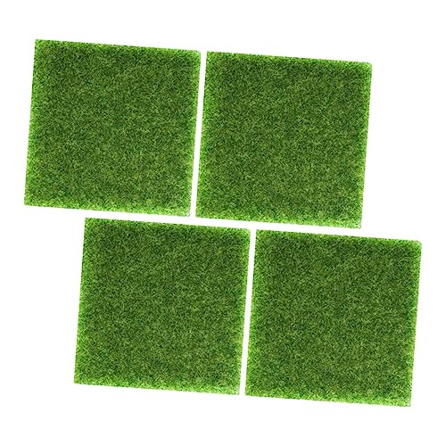 Toyvian 1 Satz Simulierte Rasendekoration Grüner Teppich Teppiche Gefälschter Künstlicher Fleck Im Freien Rasen Kunstrasen Kunstdekorationen Outdoor Teppich Landschaftsbau 4 Stück von Toyvian