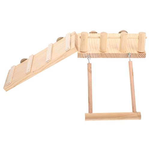 Toyvian 1 Satz Sprungbrettleiter Schaukel Dekorative Hamsterschaukel Hamsterschaukel Aus Holz Chinchilla-plattform Leiter Für Hamsterkäfige Käfig-Chinchilla-Zaun Hamsterschwung Hölzern von Toyvian