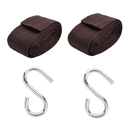 Toyvian 1 Satz Teiliges Baumhängematten Gurte Mit S Haken Strapazierfähige Nylon Aufhängung Für Hängematten Schaukeln Und Gartenmöbel Sicher Für Außenbereich 4 Stück von Toyvian