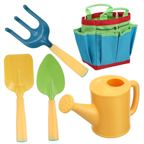 Toyvian 1 Satz Teiliges Gartenwerkzeug Set für Mädchen Schaufel Rechen Gießkanne Handtasche Ergonomischer Griff Langlebig für Kleine von Toyvian