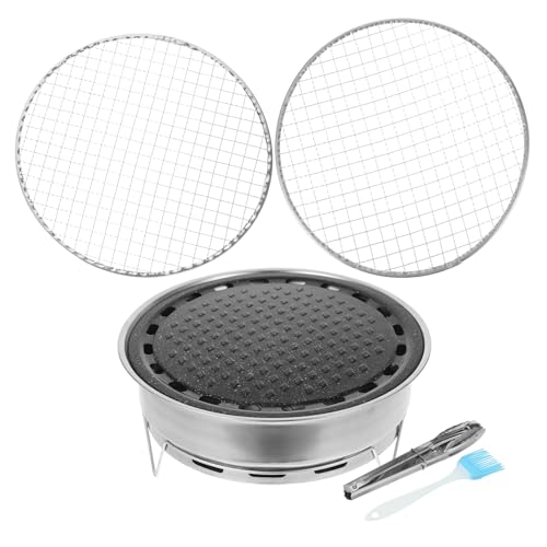 Toyvian 1 Satz Teiliges Set Tragbarer Holzkohlegrill mit Antihaft Grillplatte für Camping Picknick und Gartenpartys und Leicht zu Transportieren Toyvian 1 Satz Teiliges Set Tragbarer Holzkohlegrill mit Antihaft Grillplatte für Camping Picknick und Gartenpartys und Leicht zu Transportieren von Toyvian