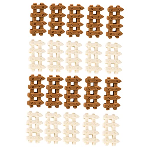 Toyvian 1 Satz Teiliges Zaunornament Kunstmaterial Dekoration Für Mini Puppenhäuser Und Projekte Hautfreundlich Und Waschbar 30 Stück von Toyvian