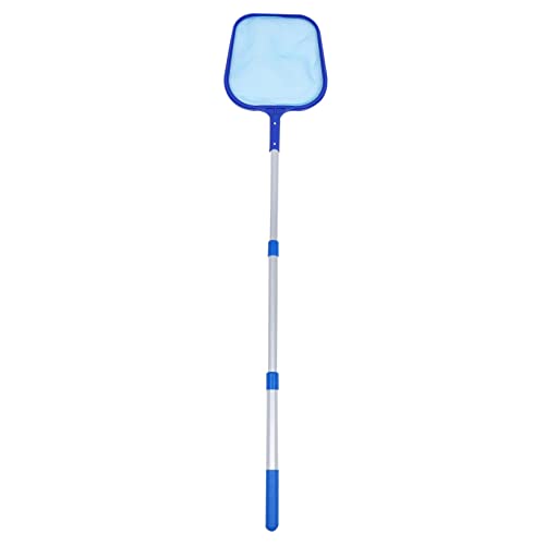 Toyvian 1 Satz Teleskops tange Fänger Aluminium Stangen abschöpfen Angelnetze Reinigung Werkzeug Poolnetze zum Reinigen mit Stange teleskopierbares Fischernetz Nettoplastik pp Blau von Toyvian
