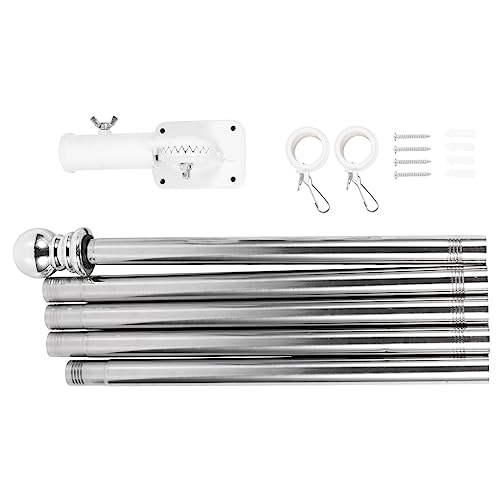 Toyvian 1 Satz Wand Fahnenmast Set mit Drehhalterung und Stabiler Bodenplatte Rotierender Fahnenmast für und Außenbereich für Garten und Balkon von Toyvian
