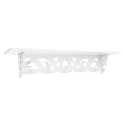 Toyvian 1 Satz Wandregal Bücherregal Blumentopfregal Holz Hängebrett Holzregal Für Den Haushalt Hölzerne Hangregal Bambus Weiß von Toyvian