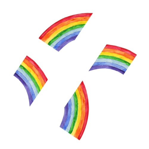 Toyvian 1 Satz Wandtattoo Regenbogenmuster Selbstklebend für Kinderzimmer Teiliges Hochwertigem zur Dekoration von Wohnräumen Geschäften oder Restaurants Rückstandslos Entfernbar und von Toyvian