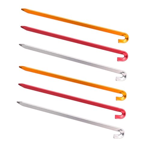 Toyvian 1 Satz Zeltheringe Aluminiumlegierung Für Camping Garten Outdoor Und Robust Für Zelte Pavillons Planen Windschutz Praktischer Haken Zum Einfachen Entfernen 6 Stück von Toyvian