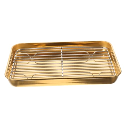 Toyvian 1 Set Abtropfschale Frittieröl Abtropfplatte Große Frittierte Snackschale Snackbehälter Frittierter Lebensmittelbehälter Metallschale Grill Servierschale Obstbehälter Toyvian 1 Set Abtropfschale Frittieröl Abtropfplatte Große Frittierte Snackschale Snackbehälter Frittierter Lebensmittelbehälter Metallschale Grill Servierschale Obstbehälter von Toyvian