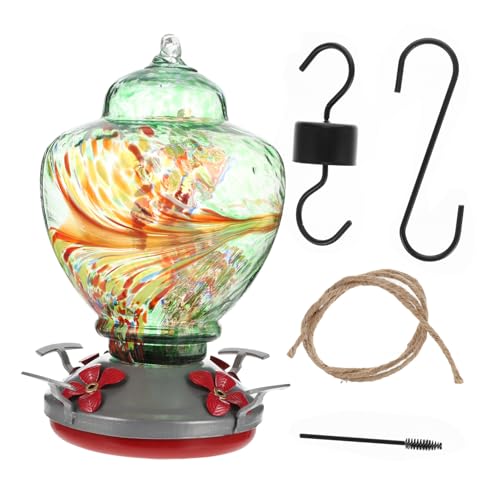 Toyvian 1 Set Buntglas Futterspender Vogelfutterspender Vogelfutterspender Für Vögel Im Freien Gartenvögel Für Außenfutterspender Vogelwasserfutterspender Wildvogelfutter von Toyvian