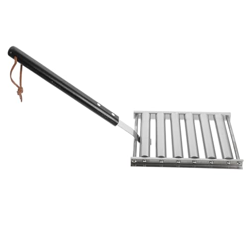 Toyvian 1 Set Campingzubehör Barbecue Barbecue Rollrost Großer Schlitz Rippchenrost Für Grill Bot Racks Stahl Röstpresse Kleine Holzkohle Rauch Heiße Kielbasa Wurstrost Grillen Verwendung von Toyvian
