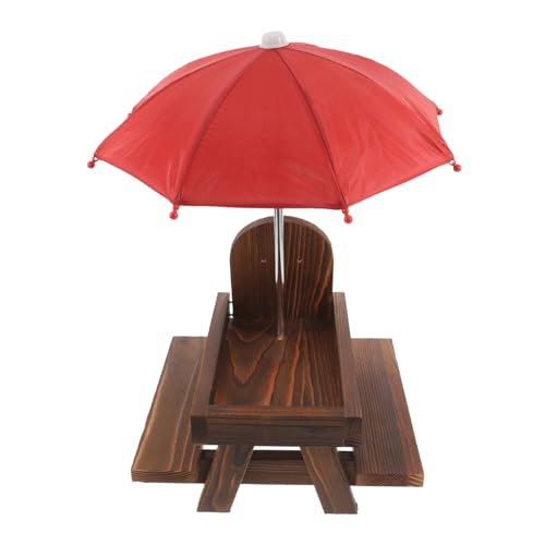 Toyvian 1 Set Futtertisch Mit Schirmbank Eichhörnchen Picknicktisch Schirm Vogelfütterungstisch Picknicktisch Eichhörnchen Futterspender Eichhörnchen Futterspender Für Draußen von Toyvian