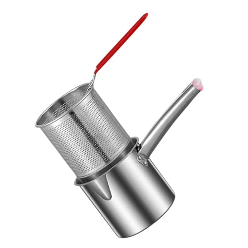 Toyvian 1 Set Pommes Frites Korb Fritteuse Antihaftbeschichtet Tragbar Topf Bratpfanne Küche Frittierdose Wiederverwendbar Zum Kochen Heiß Großer Frittierkorb Bratpfanne von Toyvian