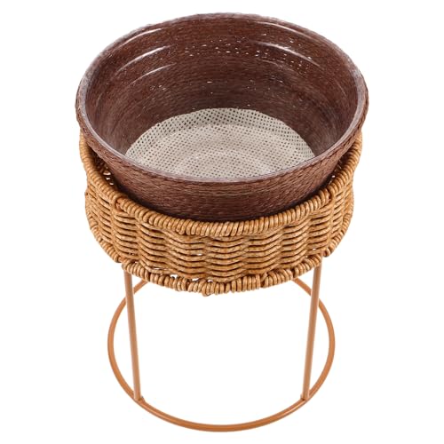 Toyvian 1 Set Rattan-Pflanzgefäßhalter: Sukkulentenständer für den Schreibtisch, Korb für grüne Sukkulentenpflanzen – Tisch-Blumentopfständer mit Blumentopf Toyvian 1 Set Rattan-Pflanzgefäßhalter: Sukkulentenständer für den Schreibtisch, Korb für grüne Sukkulentenpflanzen – Tisch-Blumentopfständer mit Blumentopf von Toyvian