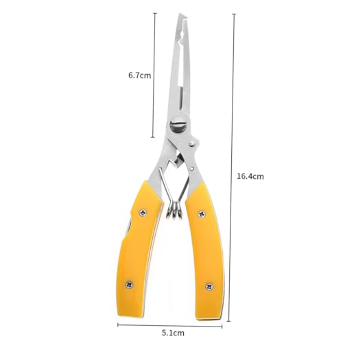 Toyvian 1 Stück Fischereizange Messer Angelköder Klemme Angelschere Linienschneider Drahtschneider Zange Gelb von Toyvian