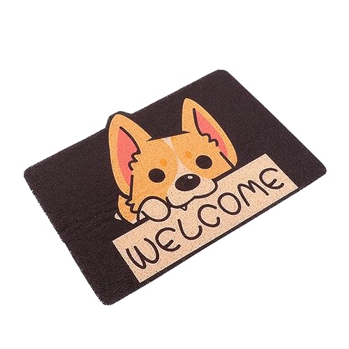 Toyvian 1 Stück Fußmatte Für Den Eingangsbereich Corgi Teppich Für Den Eingangsbereich Kokos Fußmatte Eingangsteppich Innentürmatte Haus Bodenmatte PVC von Toyvian