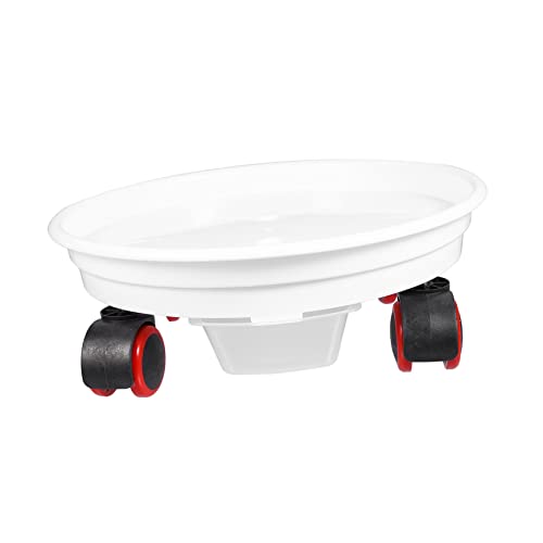Toyvian 1 Stück Halterung Für Blumentöpfe Klein Drinnen Stand Elegant Groß Eingetopft Tablett Steht Pflanztopfhalter Trog Komfortabel Beweglich Basen Im Freien Weiß Plastik von Toyvian