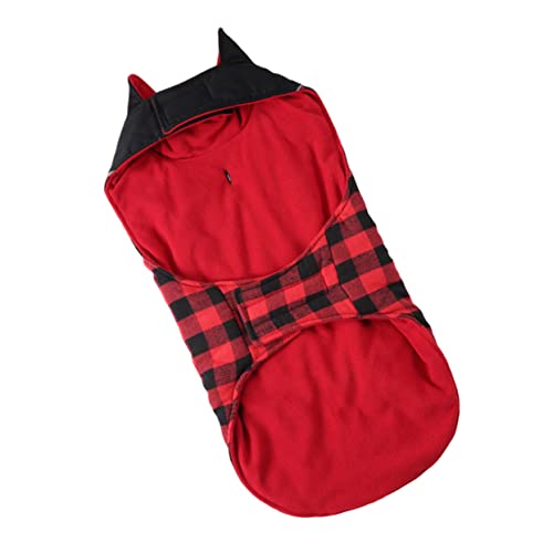 Toyvian 1 Stück Haustier-Weihnachtskleidung Windschutzhundjacke Wasserdichtes Hundekostüm Heimtierbedarf wasserdichter Anzug für Hunde regenfeste Kleidung für Hunde Polyester rot von Toyvian