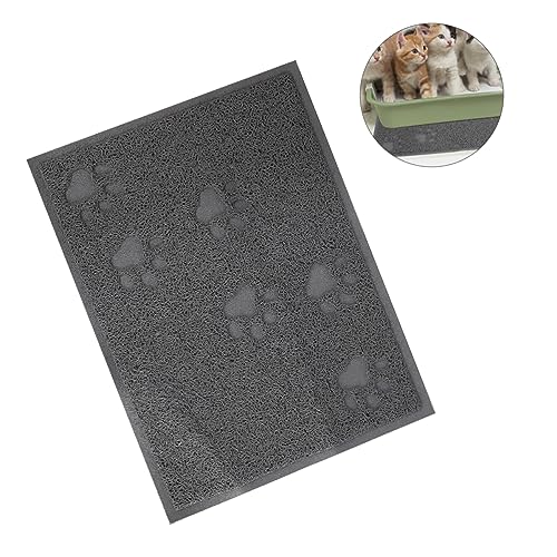 Toyvian 1 Stück Katzenstreu Matte Müllmatten Einstreu-Trapper-Matte Streufangmatte Sitzpolster Kissen aus Katzenstreu Grey von Toyvian
