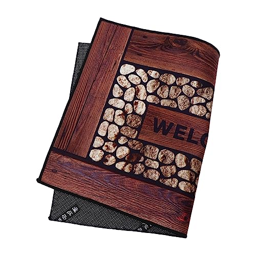 Toyvian 1 Stück Kieselstein Bodenmatte Outdoor Willkommensmatte Küchenmatte Küchenläufer Teppich Fußpolster Willkommensmatte Home Fußmatte Badezimmermatte Polyester Polyester von Toyvian
