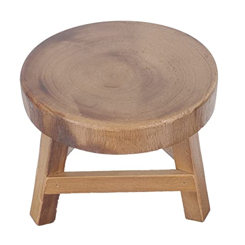 Toyvian 1 Stück Kleiner Runder Holzstuhl Pflanzenständer Praktischer Bonsai Halter für und Außenbereich und Langlebig für Sukkulenten und Blumentöpfe von Toyvian