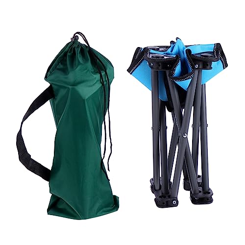 Toyvian 1 Stück Outdoor-klappstuhl Klein Im Freien Sitz Außenstühle Tragbarer Klappstuhl Außenstuhl Faltbar Zurück Campinghocker Picknick Gepolstert Tragbarer Stuhl Falten Blau Metall von Toyvian